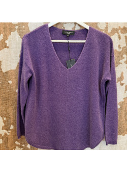 PULL 100% CACHEMIRE VIOLET