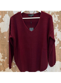 PULL CACHEMIRE BORDEAUX