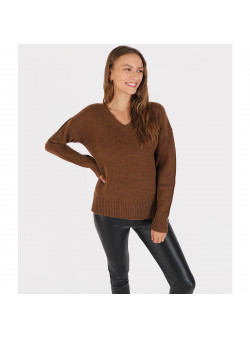 PULL EN CACHEMIRE NOISETTE