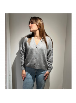 GILET CACHEMIRE GRIS