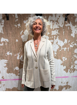 VESTE VALKEMA RAYÉE BEIGE