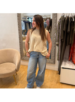 HAUT SANS MANCHES BEIGE