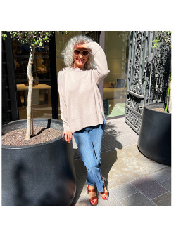 PULL COL ROND GREIGE