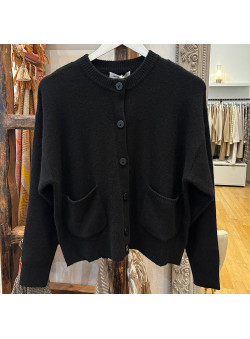 GILET 100% CACHEMIRE NOIR