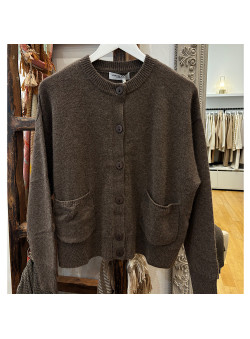 GILET 100% CACHEMIRE TAUPE